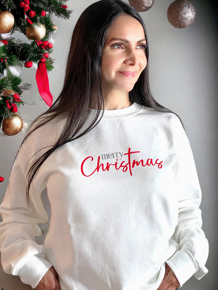 Simple Merry Christmas Crewneck Sweatshirt