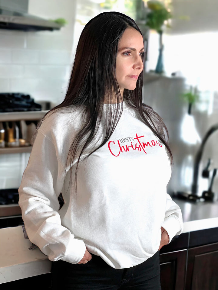 Simple Merry Christmas Crewneck Sweatshirt