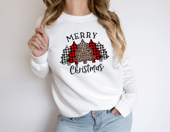 Merry Christmas Trees Crewneck Sweatshirt